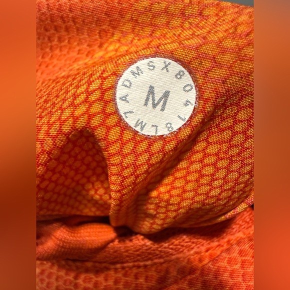 Lululemon Men’s Pace Breaker Shorts Orange Geometric Print Size M - Picture 10 of 12